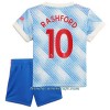 Conjunto (Camiseta+Pantalón Corto) Manchester United Marcus Rashford 10 Segunda Equipación 2021/22 - Niño